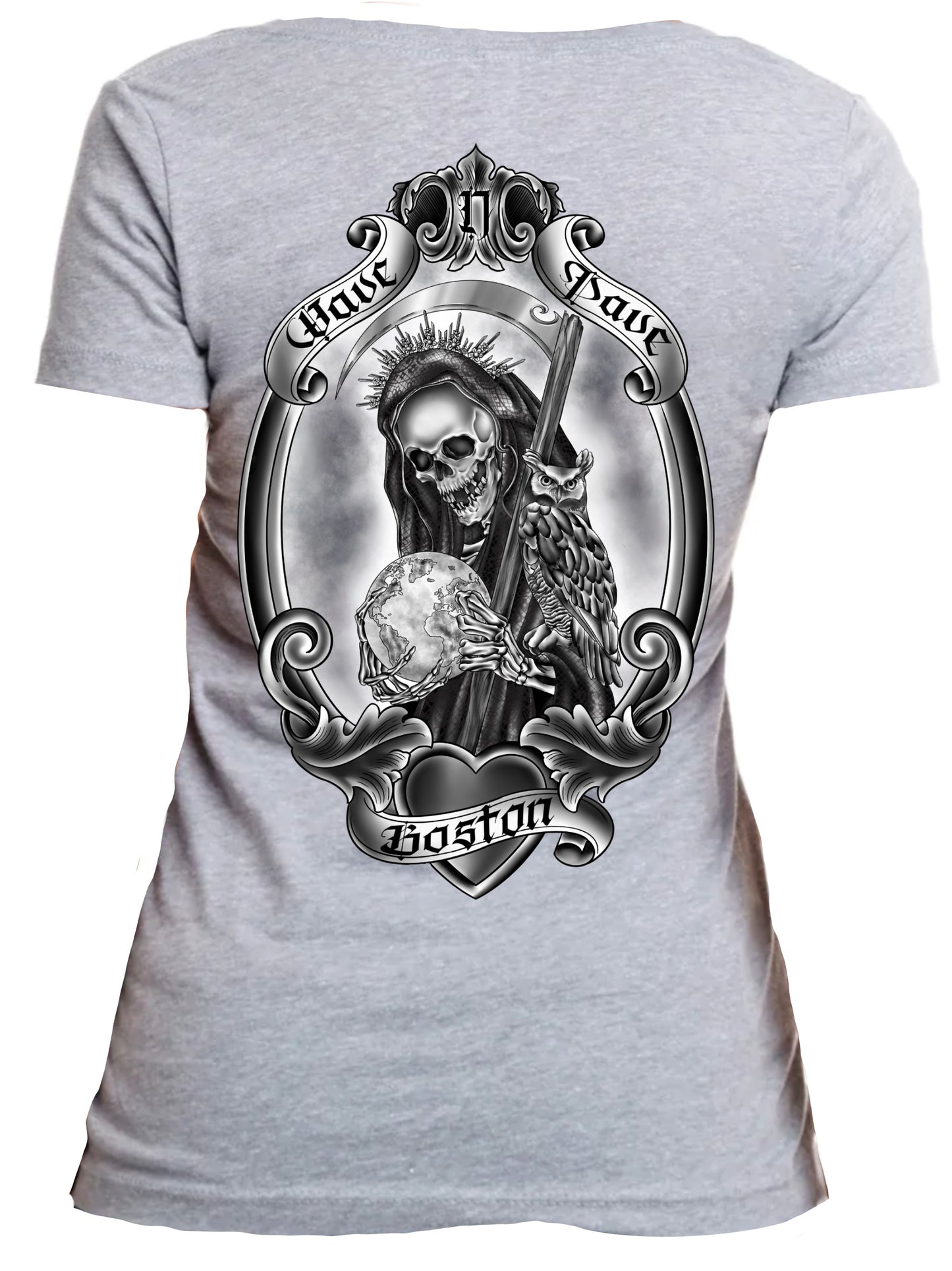 Santa Muerte Womans Fitted Tee